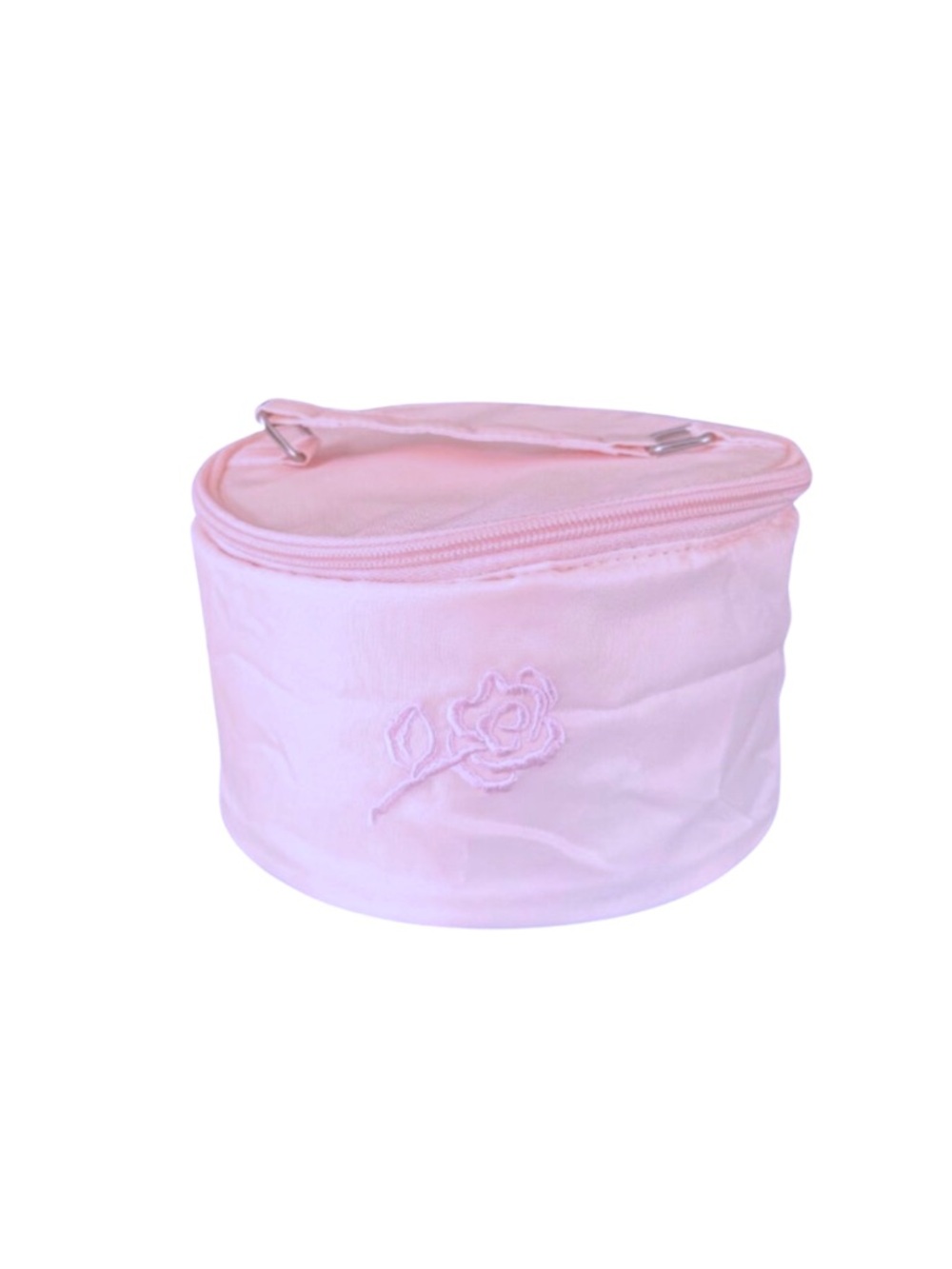ABC Breast Form Travel Case Pink Nylon Embroidered Prosthesis Storage Bag - Picture 3 of 5